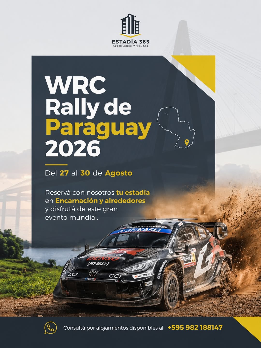 🏁 Nuevamente el mundo del rally llega a Paraguay… y Encarnación se prepara para vivirlo al máximo. 🇵🇾🔥

Del 27 al 30